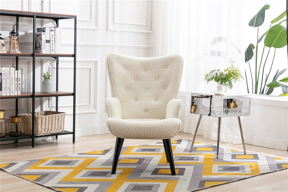 Modern Button Tufted Wingback Accent Chair with Kuwait Ubuy