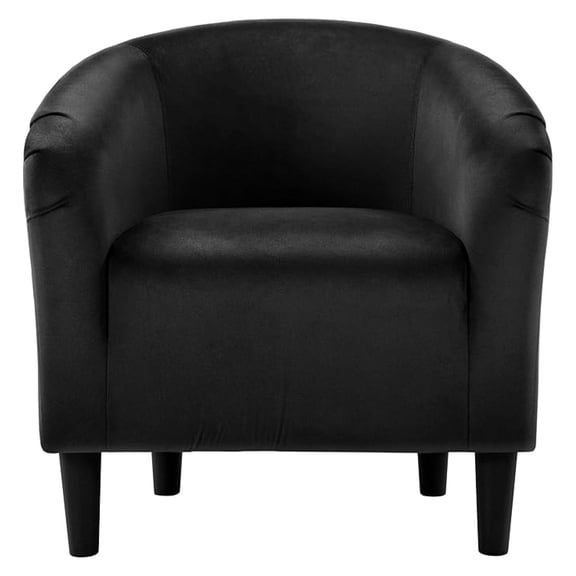 Accent Chair, Modern Club Chair Upholstered Armchair with Solid Legs Comfy Sofa Chair for Living Room/Bedroom/Waiting Room, Black