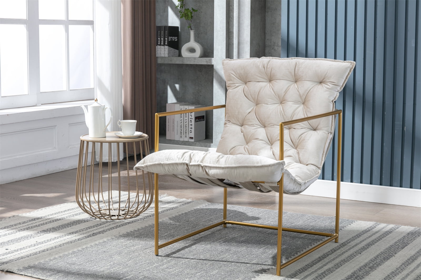 Metal frame best sale upholstered chair