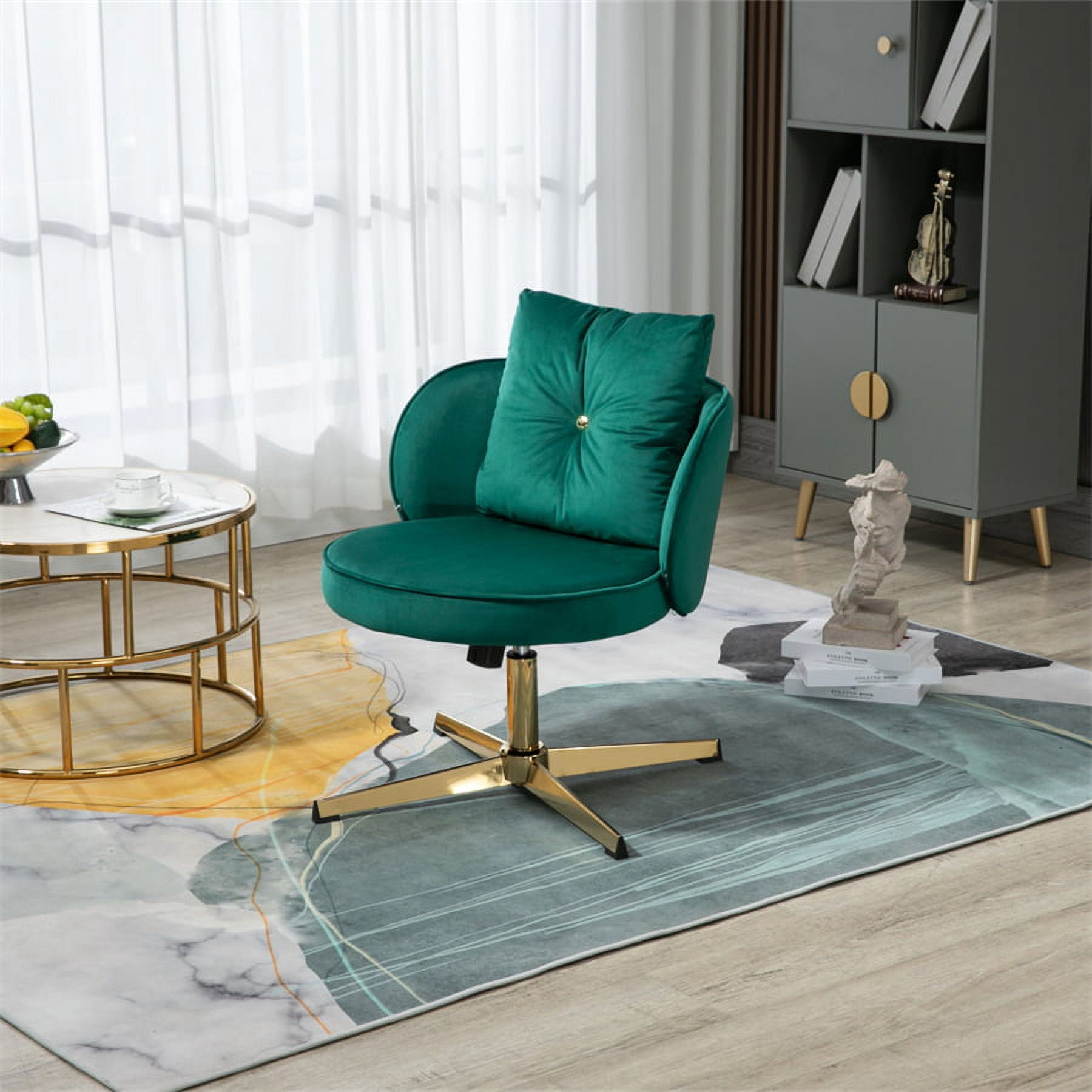 Accent Chair, Modern Height Adjustable Desk Chair with Metal Legs