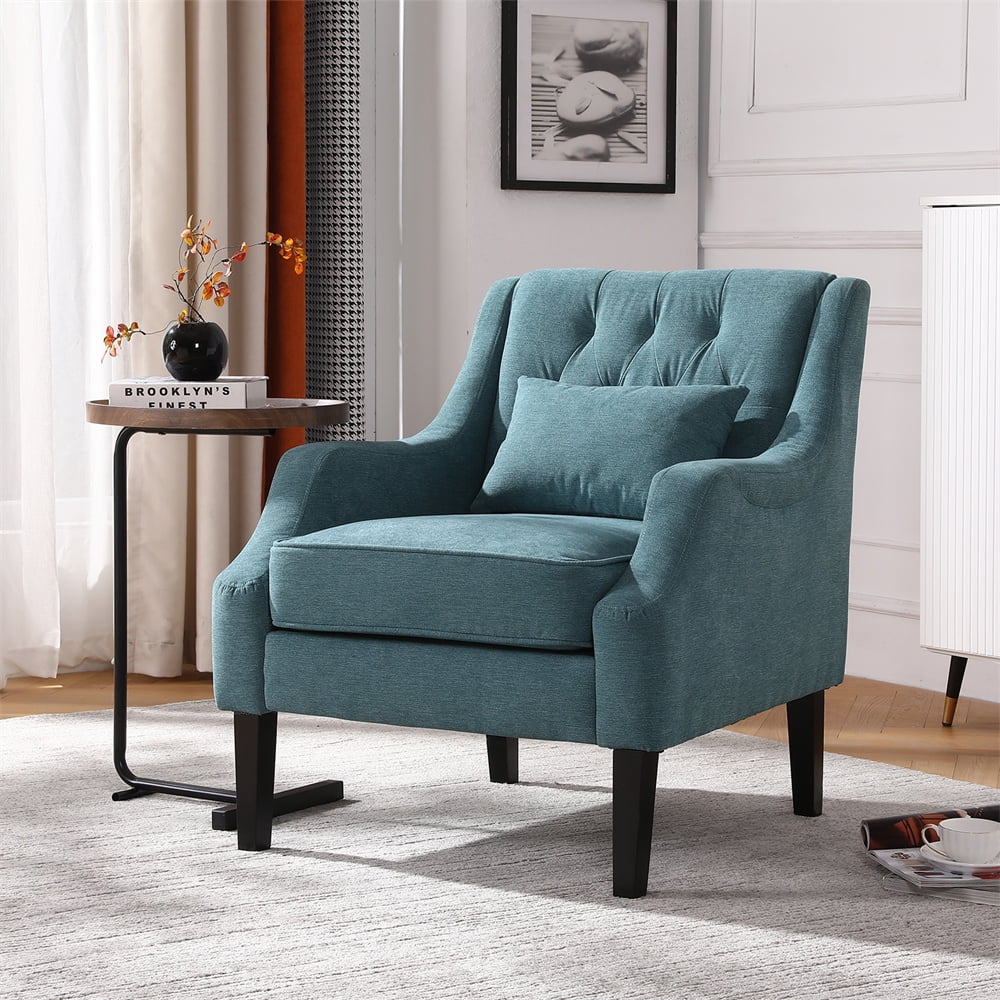 Accent Chair, Modern Single Sofa Chair with Backrest, Upholstered