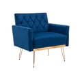thumbnail image 1 of Accent Chair, Modern Velvet Barrel Chair, Leisure Armchair Single Sofa for Living Room, Navy, 1 of 8