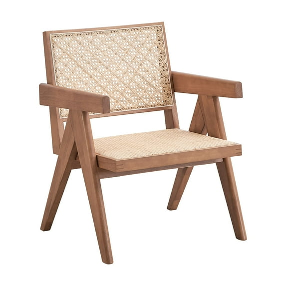 Accent Chair Natural Finish - 22" Seat Width, 16" Height, 19" Depth Breathable And Stylish In Color 26" Product Modern Chic