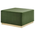 thumbnail image 1 of Accent Chair Ottoman, Green, Velvet, French Living Lounge Cafe Lobby Hospitality Restaurant, Modern Contemporary Boutique HB36581, 1 of 9