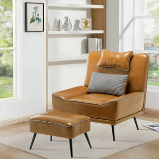 Faux Leather Brown Accent Chairs Walmart