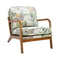 thumbnail image 1 of Accent Chair, Retro Upholstered Leisure Armchair with Removable Cushion & Sturdy Wooden Frame & Thickened Pad, Modern Lounge Single Sofa Chair for Living Room Bedroom, Pineapple, 1 of 7