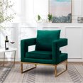 thumbnail image 1 of Accent Chair Seat Upholstered - Modern Style, Strong Metal Base, Square , Relaxing Pillow Back Design With Soft Fabric, Frame, Cozy, 1 of 6