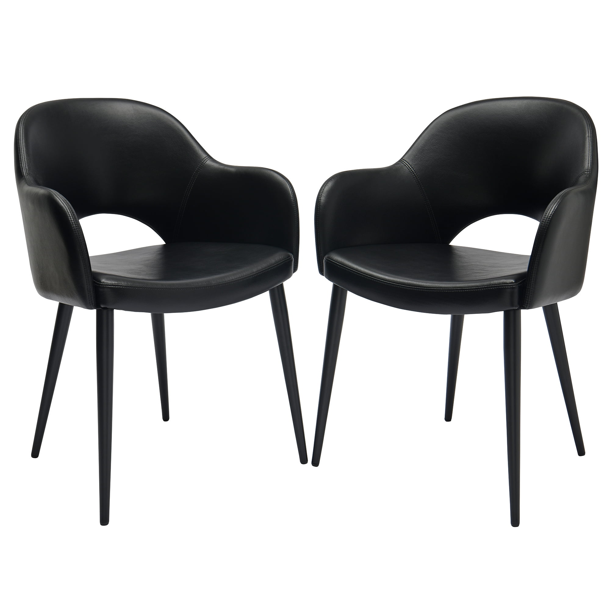 Leather club 2024 dining chairs