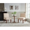 thumbnail image 1 of Accent Chair Set of 2 with Wood Table,Corner Side Chair,Decorative Sitting Chair Table Set,Beige, 1 of 12
