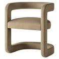 thumbnail image 1 of Accent Chair, Taupe Gray, Velvet, Living Kitchen Cafe Bistro Hospitality Restaurant, Modern Contemporary Boutique HB36873, 1 of 10