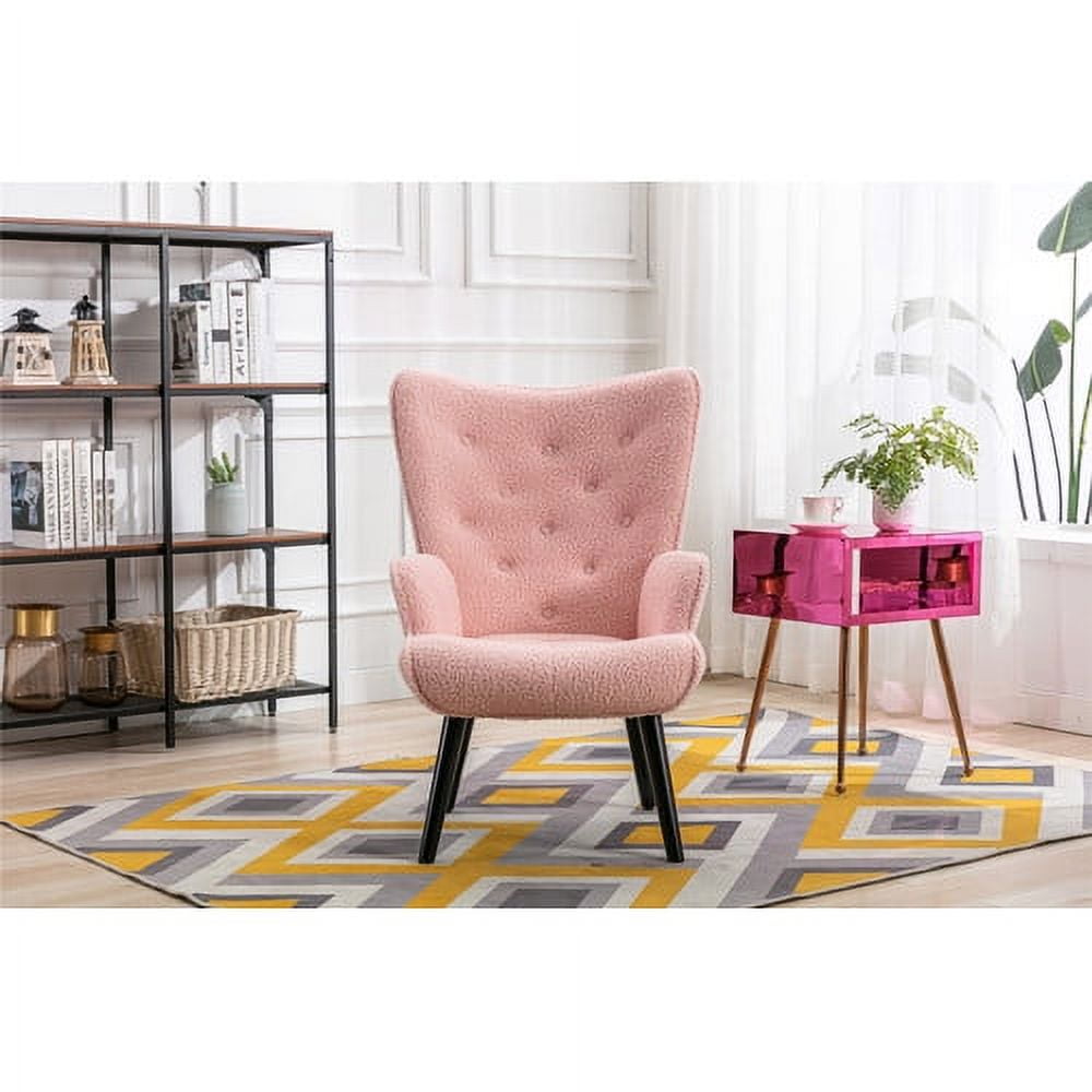 Accent Chair Tufted Button Wingback Reading Sofa Chair with Arms