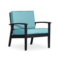thumbnail image 1 of Accent Chair, Upholstered Armchair Deep Seat Eucalyptus Chair, Eucalyptus Wood Frame Reading Chair for Indoor Outdoor Patio Lawn & Garden, Espresso Finish+Sage Cushions, 1 of 5