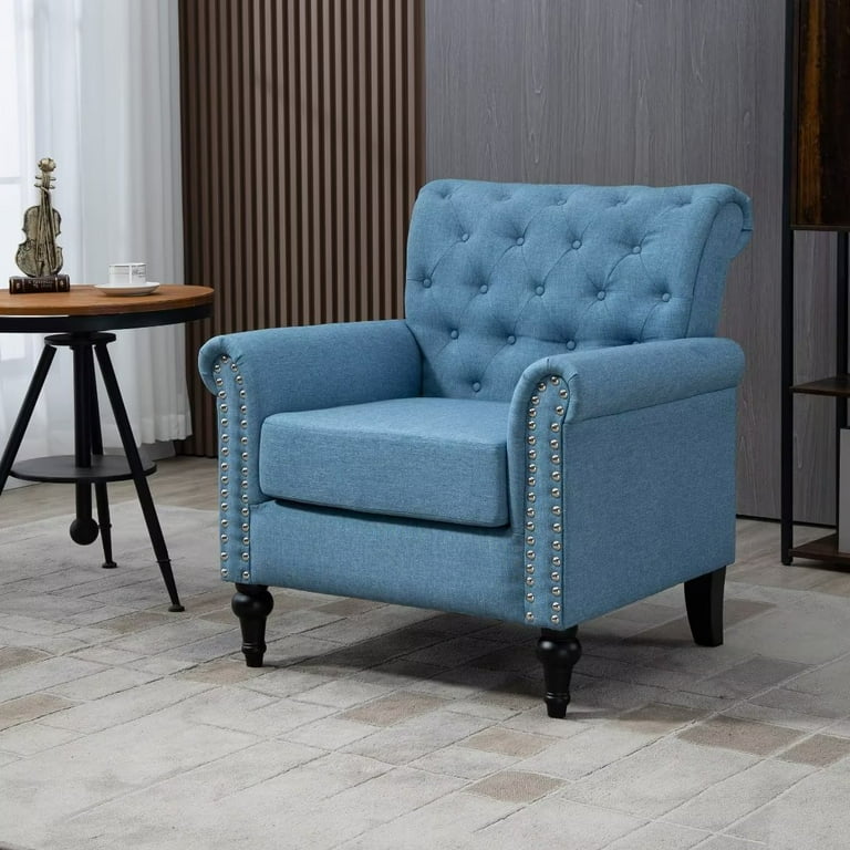 Light blue occasional chair sale