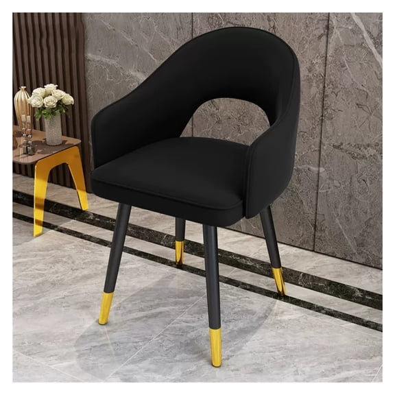 Accent Chairs Dining Chairs Modern Upholstered Vanity Chairs Make-up Stool Lounge Chairs Armchair Living Room Chair Leisure Chairs Dining Room Chairs with Oval Backrest