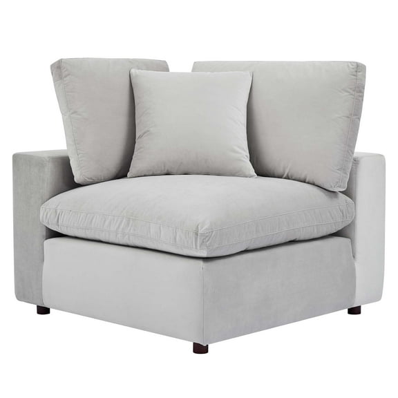 Accent Chair, Velvet, Light Grey Gray, Modern Contemporary Urban Design, Living Lounge Room Hotel Lobby Hospitality