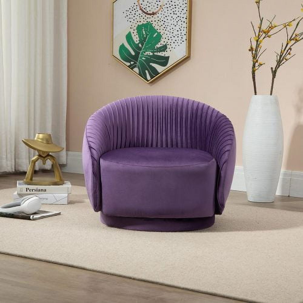 Purple swivel barrel chair clearance