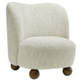 thumbnail image 1 of Accent Chair, Walnut Brown, Fabric, Wood, Living Room Lounge Cafe Lobby Hospitality Restaurant, Modern Contemporary, HB37365, 1 of 9