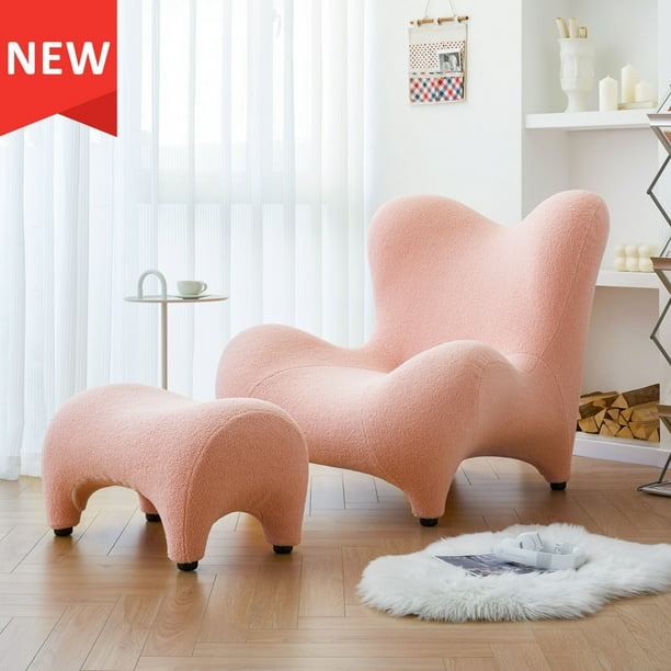 High back chair and footstool discount