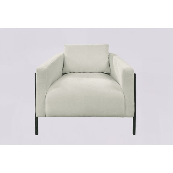 Accent Chair with Rope Design - 1-Piece Solid Wood with Non-Slip Pads