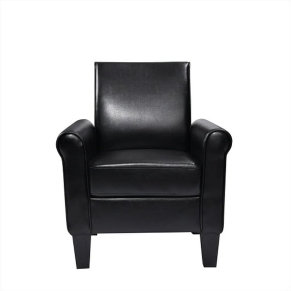 Accent Chairs, Comfy Sofa Chair, Armchair PU leather Black