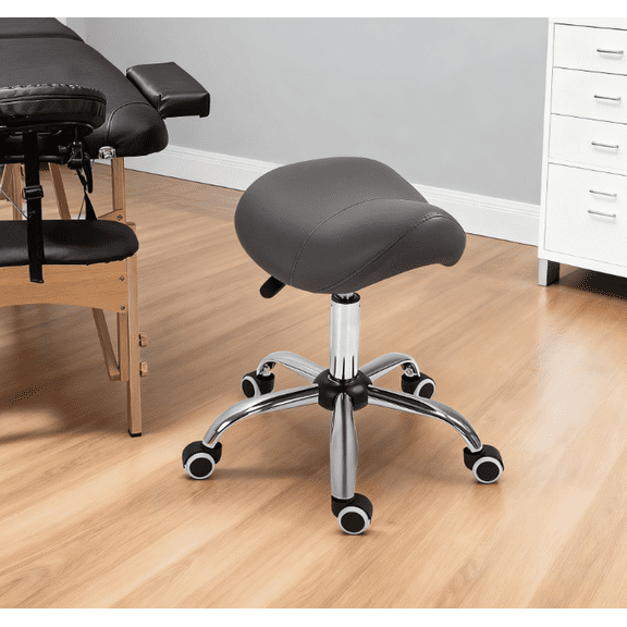 Accent Chairs Ergonomic Rolling Saddle Stool Leather Hydraulic Spa Stool Height Adjustable Swivel Drafting Medical Salon Chair,Fabric Accent Chairs