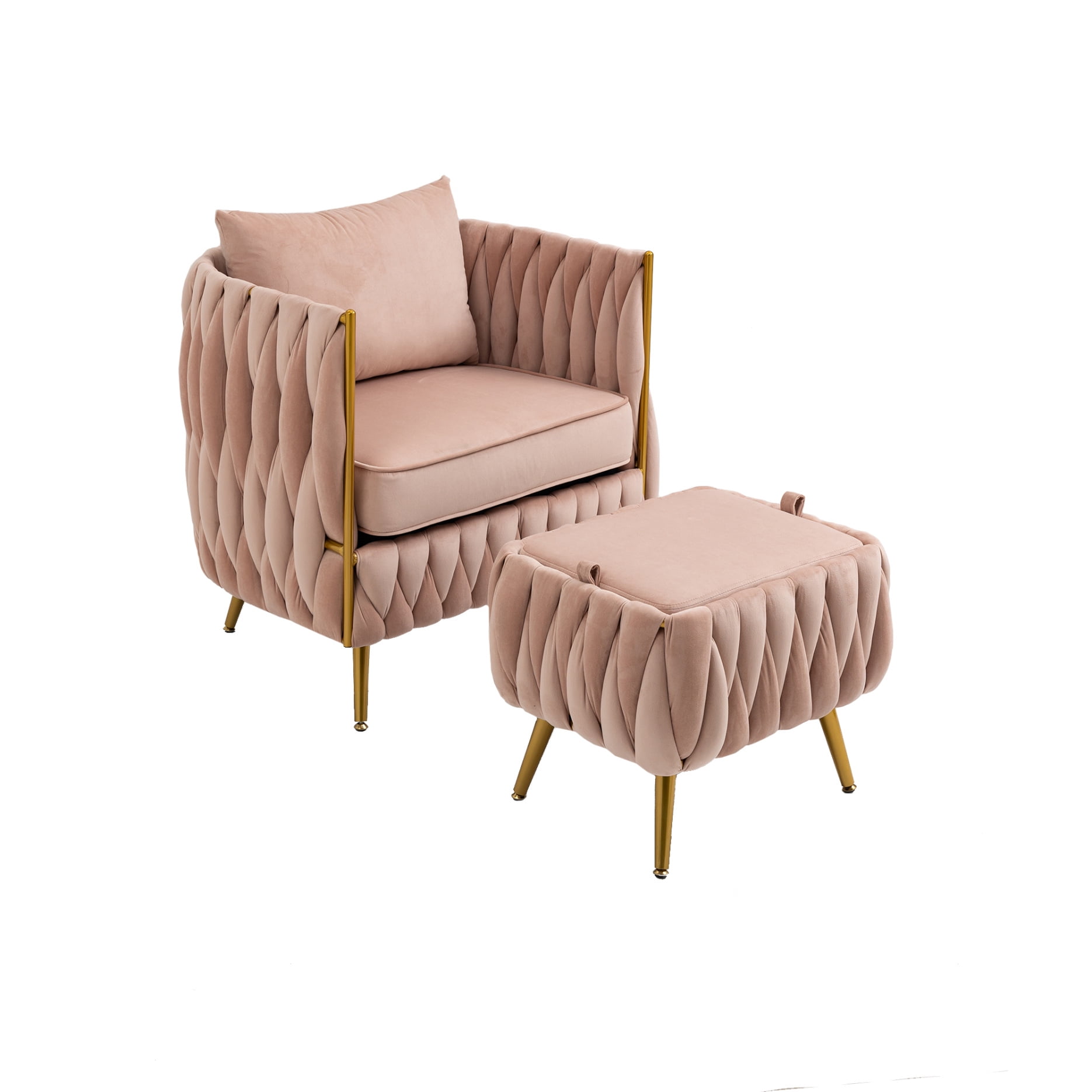 Accent Chairs for Living Room with Storage Ottoman Armchair