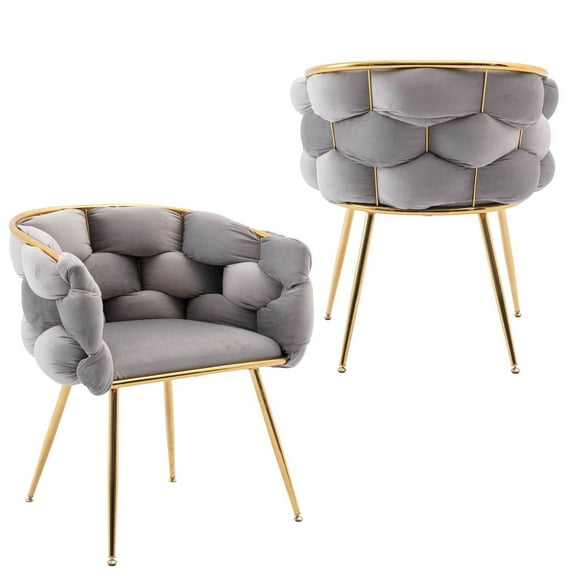 Accent Chairs Luxury modern simple leisure velvet single sofa chair bedroom lazy person household dresser stool manicure table back chair gray,Fabric Accent Chairs