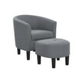 thumbnail image 1 of Accent Chairs Moss 25.5" Wide Polyester Barrel Chair and Ottoman,Fabric Accent Chairs, 1 of 8