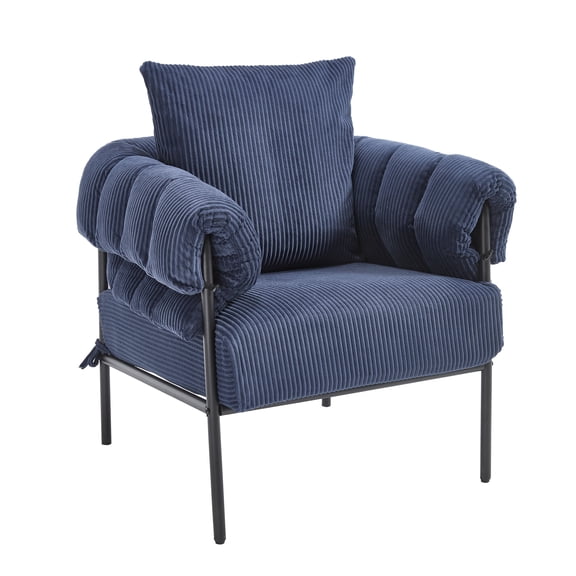 Accent Chairs TS Modern decorative chair, living room side chair with gold metal legs, no wheels, suitable for dressing area, reception room, office,Teddy fleece upholstered metal foot sofa 1PC Dark