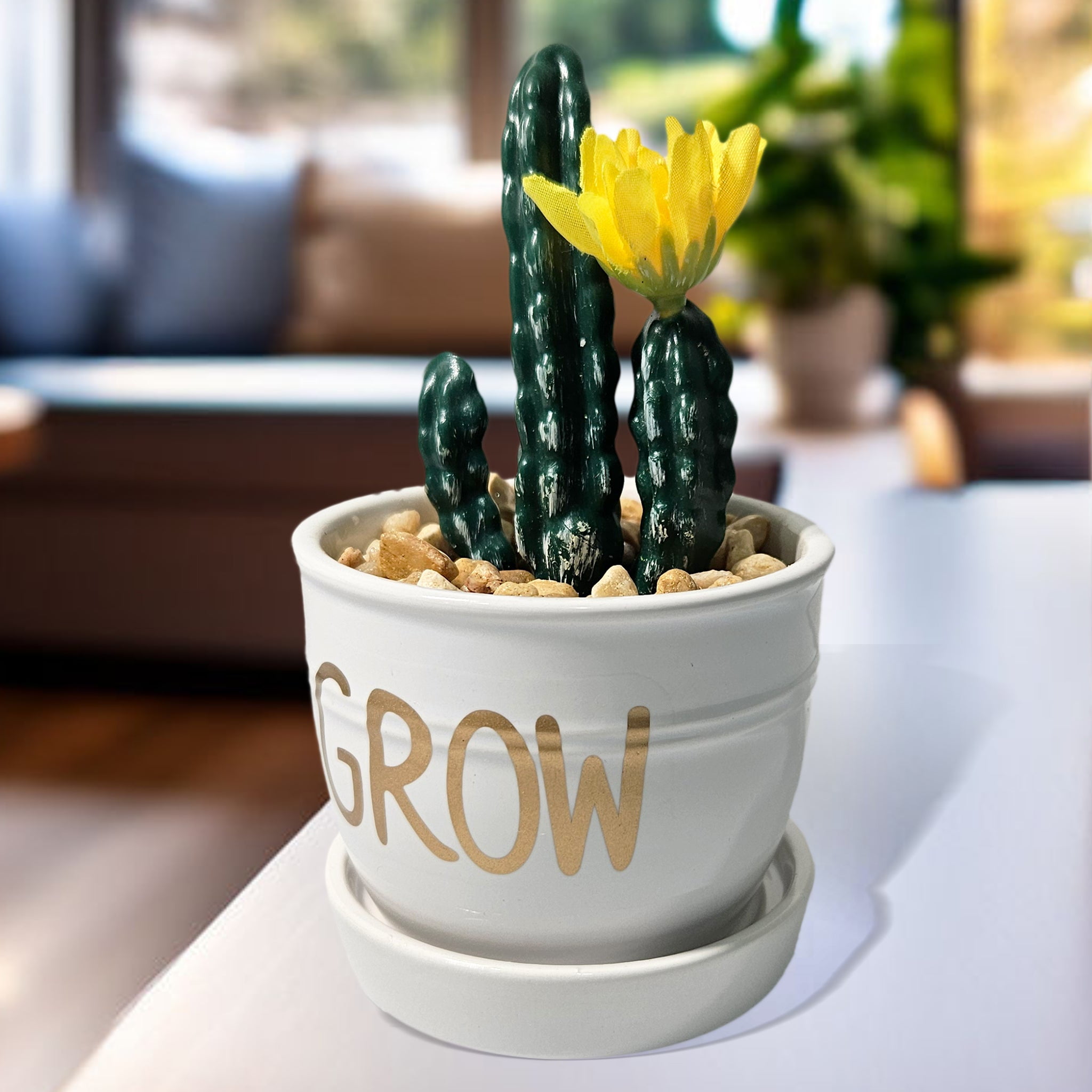Accent Collection Artificial Potted Plant in White Planter, 5