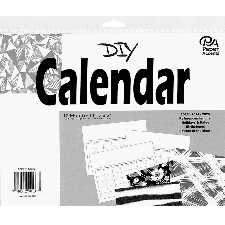  Spiral Scrapbook 2024 Wall Calendar, create your own