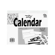 Accent Design Paper Accents Create Your Own Calendar 8.5" x 11", 2023, 24 & 25, white, blank undated calendar pages with 12 gridded months, great for teachers, crafters and DIY