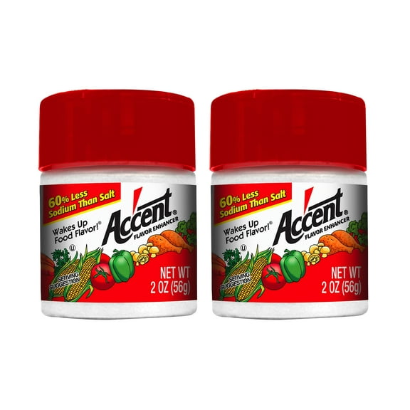 Accent Flavor Enhancer Shaker SE33- 2 Oz. Each - (Pack of 2)