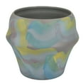 thumbnail image 1 of Accent Flower Vase, Brushstroke Pattern Blue Yellow Ceramic, 10 Inch, 1 of 6