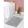 thumbnail image 1 of Accent Home Bathroom Rug Mat, Extra Soft Absorbent Premium Bath Rug, Non-Slip Comfortable Bath Mat, Carpet for Tub, Shower, Bath Room, Pack of 2 20x32 inch in Silver Color., 1 of 5