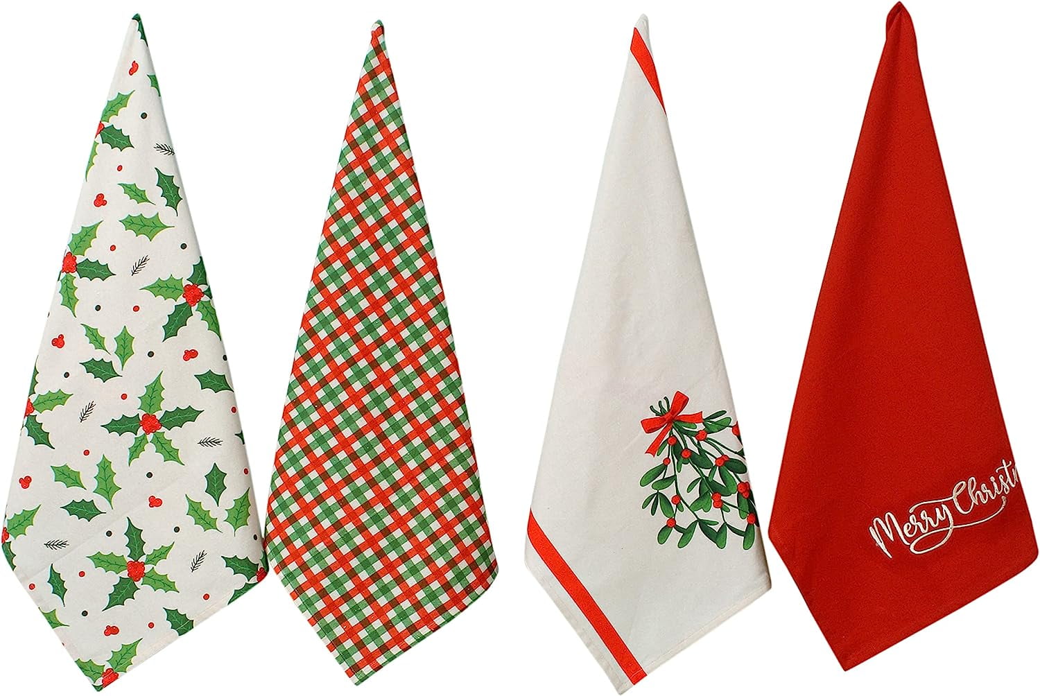 Accent Home Cotton Kitchen Towels Set of 4 pcs Absorbent Dish Towels