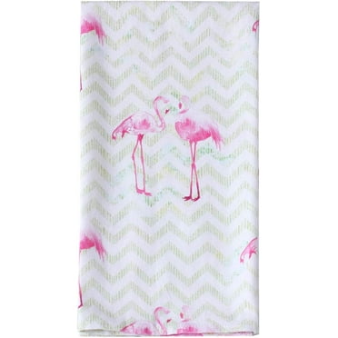 Accent Home Cotton Kitchen Towels Set of 4 pcs Super Absorbent Durable Towels Perfect for Kitchen Mess & Drying Dishes 20x28 inch Flamingo Red-Pink color