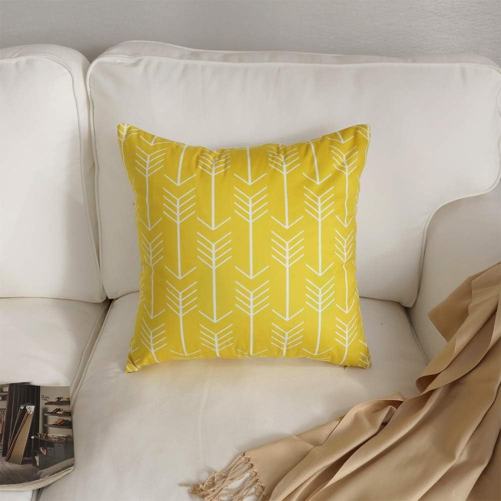 Accent Home Printed Cushion Covers Set of 4 Decorative Square Throw