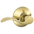 thumbnail image 1 of Accent Left Handed Lever Non-Turning Lock, Bright Brass (F170 ACC 605 LH), 1 of 3