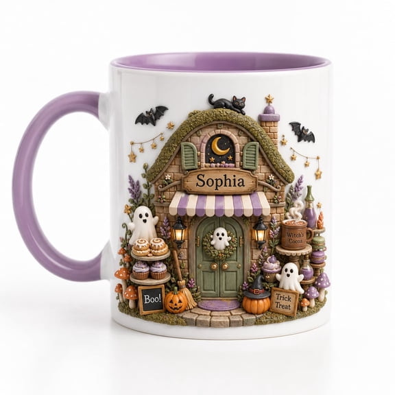 Accent Mug Custom Name Halloween Baking Ceramic Coffee Cup for Bakers