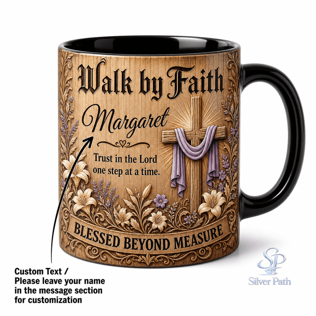 Accent Mug Walk by Faith Personalized Christian Coffee Cup for Morning ...