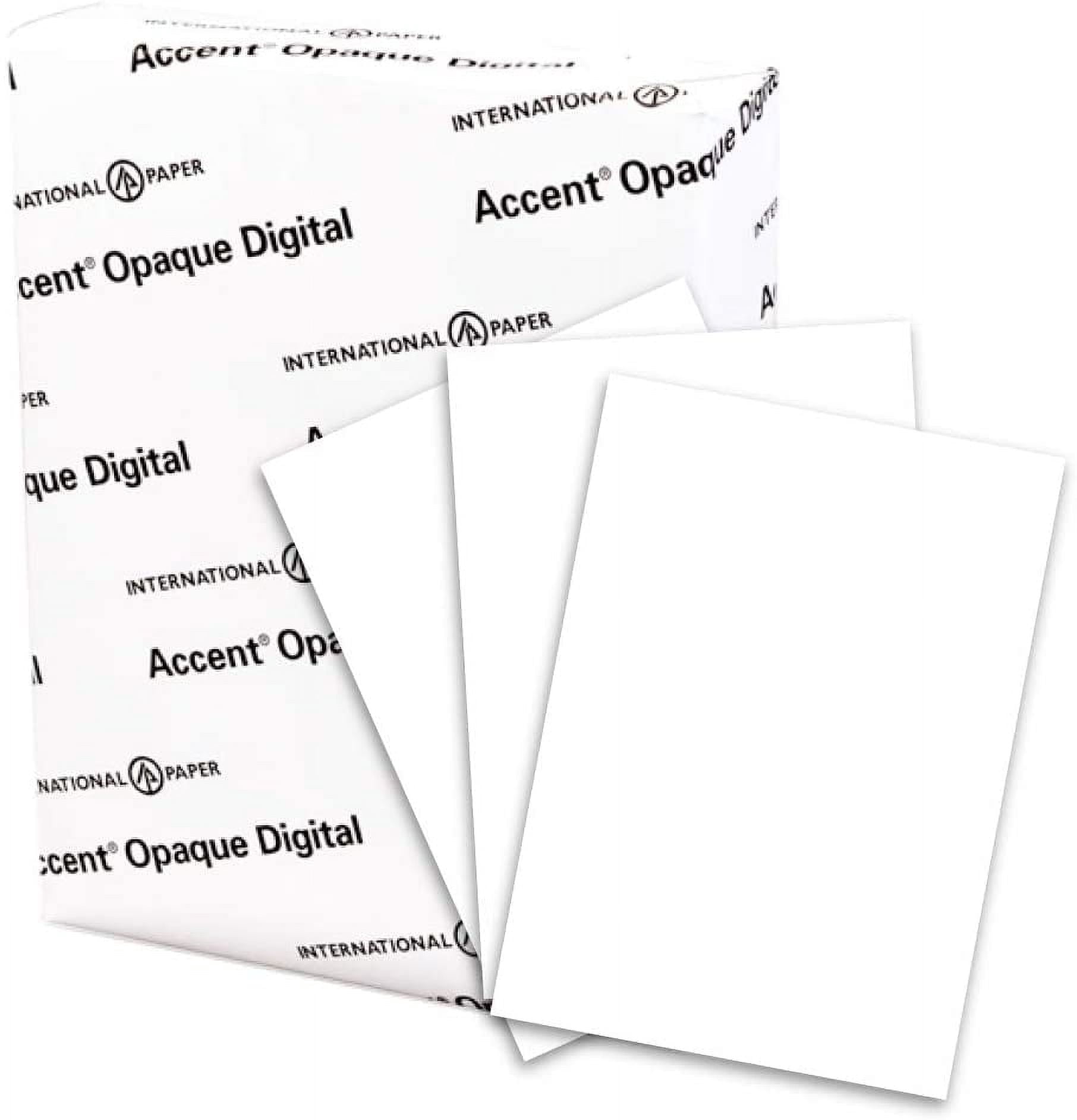 Accent Opaque Printer Paper, White Paper, 28lb Copy Paper, 8.5x11 Letter Paper, 3 Hole Punched, 10 Reams / 5,000 Sheets - Smooth Finish (188010C)