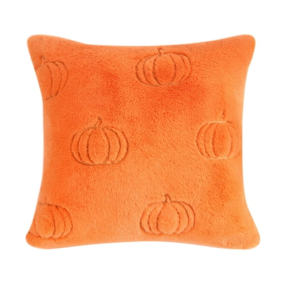 Accent Pillow Embroidered Pumpkin Design Halloween Decor Fall Decor Throw Pillow for Sofa Couch Seasonal Holiday Decor Housewarming Gift