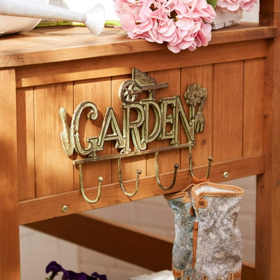 Accent Plus 4506235 Garden Cast Iron Wall Hook, Bronze