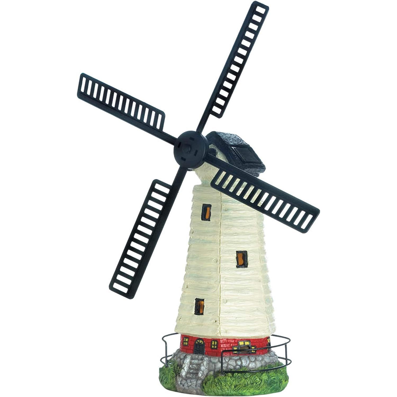 Accent Plus 57074114 SolarPowered LightUp Windmill Lighthouse Garden