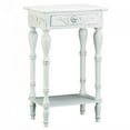 thumbnail image 1 of CARVED WHITE SIDE TABLE, 1 of 2