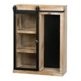 thumbnail image 1 of WALL SHELF WITH GLASS BARN DOOR, 1 of 3