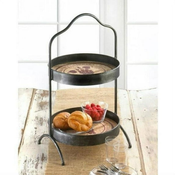 Accent Plus Wine-Themed Two-Level Countertop Tray New with box/tags