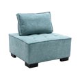 thumbnail image 1 of Accent Recliner Chair with Back Pillow, Lazy Sofa Chair Stable Plastic Legs, Square Ottoman Bench with Soft Padded Seat for Living Room, Bedroom, Weight Capacity 275 LBS, 1 of 9