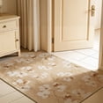 thumbnail image 1 of Toyoso 2'x3' Amber Bloom Small Accent Rug, Artistic Floral Silicone Entrance Mat, Machine Washable 0.25" Low Pile Non-Slip Door Mat, Sophisticated Golden Flower Heritage Decor Art Rug, 1 of 9